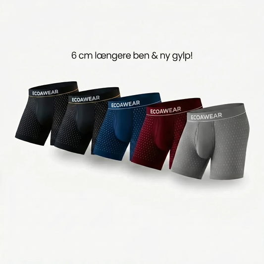 ECOAWEAR® Bambusboxershorts 5-Pack | 6 cm længere ben + gylp!